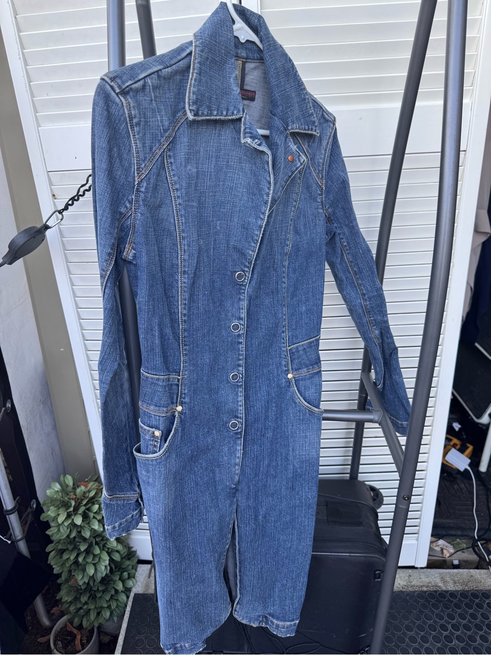 Adriano Goldschmied Women's Denim Longline Dress - Blue fits more like Small
